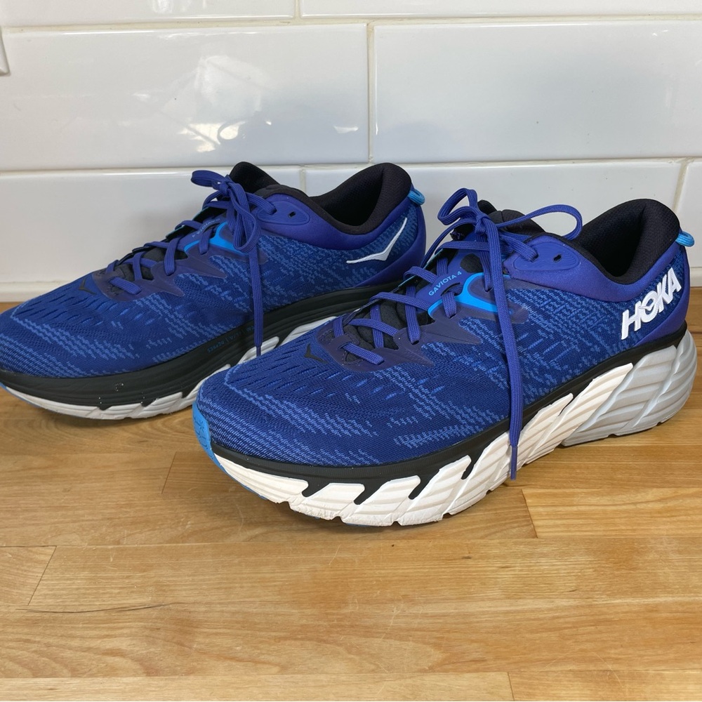 Hoka Gaviota 4 Men's Blue and Black Cushioning Running Shoes